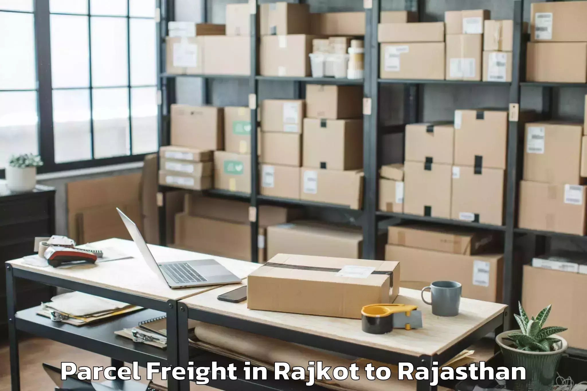 Hassle-Free Rajkot to Hindoli Parcel Freight